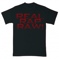 Black REAL RAP RAW Tee